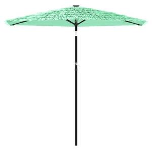 Parasol ogrodowy na stalowym słupku, zielony, 268x268x226 cm