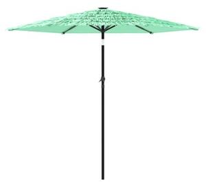 Parasol ogrodowy na stalowym słupku, zielony, 268x268x226 cm
