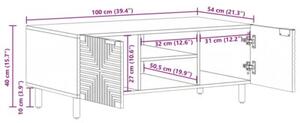Stolik kawowy brÄ zowy 100 x 54 x 40 cm lite drewno akacjowe