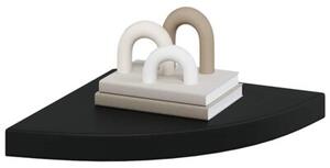 Narożne półki ścienne, 2 szt., czarne, 35x35x3,8 cm, mdf