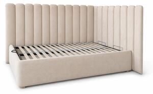 Łóżko tapicerowane sypialniane COMO 120x200 materac pojemnik PREMIUM Beż