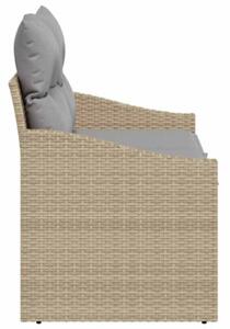 Sofa ogrodowa z poduszką 123 x 62 x 69 cm polirattan