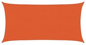 Żagiel przeciwsłoneczny, 160 g/m², pomarańczowy, 2,5x5 m, hdpe
