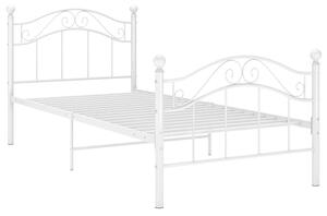 Białe loftowe łóżko z metalu 100x200 cm - Zaxter