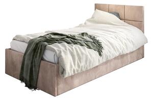 Beżowe tapicerowane łóżko z pojemnikiem Lenny 3X - 3 rozmiary