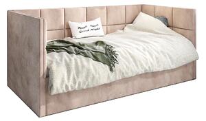 Beżowe łóżko z wysokim oparciem Lenny 5X - 3 rozmiary