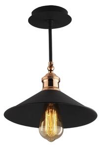 Czarna lampa sufitowa z metalowym kloszem ø 24 cm Berceste – Opviq lights