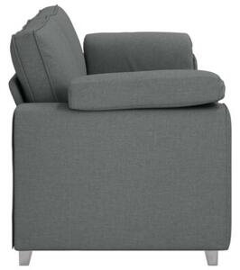 Sofa ciemnoszary 219 x 77 x 82 cm tkanina