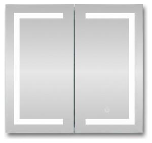 SensaHome szafka z lustrem i oświetleniem LED - Szafka łazienkowa - 3 kolory LED - 60 x 65 cm