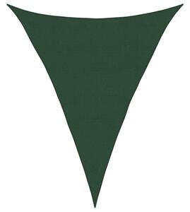 Żagiel przeciwsłoneczny, 160 g/m², ciemnozielony, 5x7x7 m, hdpe