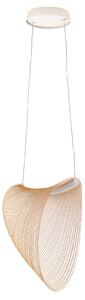Lampa Wisząca Luceplan, Illan, ściemnialny, drewniany, salon, drewno, design