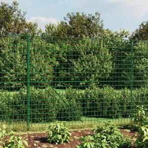 Ogrodzenie z siatki, z kotwami, zielone, 1,4x10 m