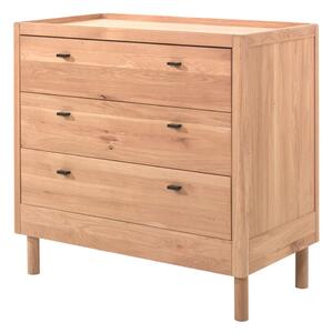 Komoda dziecięca z litego drewna dębowego w naturalnym kolorze 100x95x55 cm Forrest – Vipack