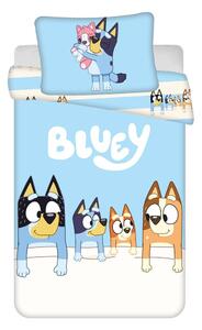 Niebieska bawełniana pościel dziecięca do łóżeczka 100x135 cm Bluey – Jerry Fabrics