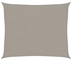 Żagiel przeciwsłoneczny, 160 g/m², jasnoszary, 2,5x3 m, hdpe