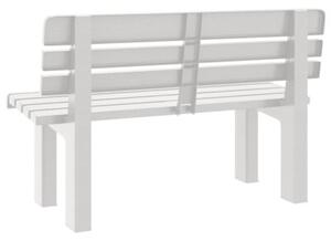 Ławka ogrodowa, biała, 110x52x71 cm, polipropylen