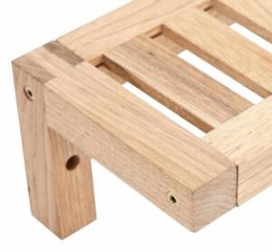 Åcienny stojak wiszÄ cy naturalny 62 x 10 x 12,5 cm lity bukowy