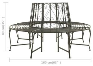 Ławka pod drzewo, 160 cm, stalowa