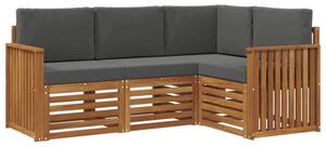 Zestaw mebli ogrodowych z litego drewna akacjowego w nowoczesnym designie