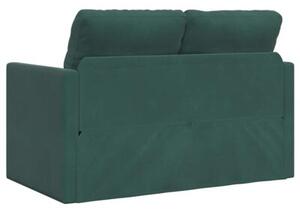 Sofa podÅogowa 2-w-1, ciemnozielona, 122x204x55 cm, aksamit