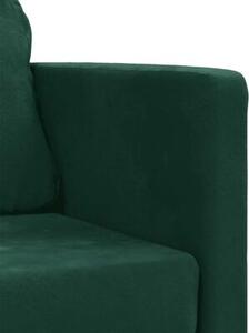 Sofa podÅogowa 2-w-1, ciemnozielona, 122x204x55 cm, aksamit