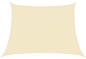 Żagiel przeciwsłoneczny, 160 g/m², kremowy, 4/5x3 m, hdpe
