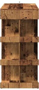 Stolik barowy z półkami, stare drewno, 100x48x101,5 cm