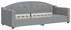 Sofa rozsuwana z materacami, jasnoszara, 80x200 cm, tkanina