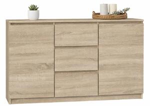 Z drzwiczkami komoda i szufladami sonoma dąb 120 cm D1-P69