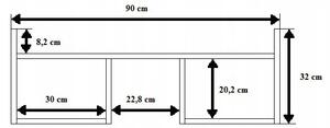 Minimalistyczna półka wisząca w kolorze orzech S8-E93