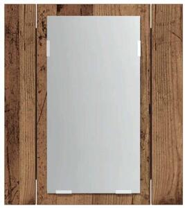 Szafka łazienkowa z lustrem i LED, stare drewno, 40x12x45 cm