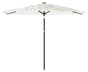 Parasol ogrodowy na stalowym słupku, biały, 288x288x225 cm