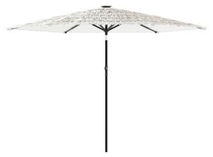 Parasol ogrodowy na stalowym słupku, biały, 288x288x225 cm