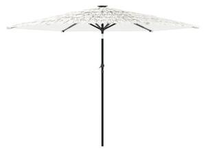 Parasol ogrodowy na stalowym słupku, biały, 288x288x225 cm