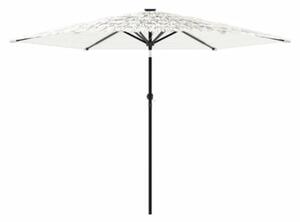 Parasol ogrodowy na stalowym słupku, biały, 288x288x225 cm
