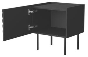 Szafka nocna CAMA MEBLE Lucca 1D Czarny (2 szt.)