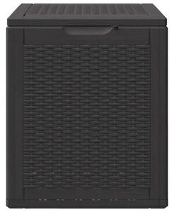 Skrzynia ogrodowa, 90 l, czarna, rattan pp