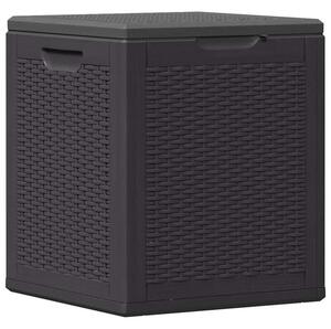 Skrzynia ogrodowa, 90 l, czarna, rattan pp