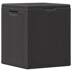 Skrzynia ogrodowa, 90 l, czarna, rattan pp
