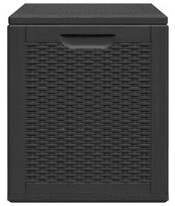 Skrzynia ogrodowa, 90 l, czarna, rattan pp