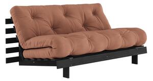 Ceglasta rozkładana sofa 160 cm Roots Black Night – Karup Design