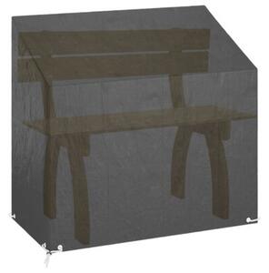 Pokrowce na ławki ogrodowe, 2 szt, 8 oczek, 130x70x70/88 cm, pe
