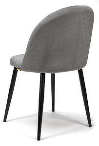 MebleMWM Krzesło tapicerowane muszelka 833-1 szary welur