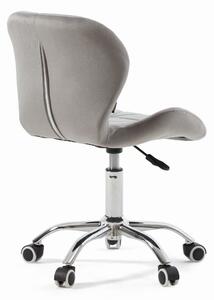 EMWOmeble Krzesło obrotowe szare ART118S / welur #20