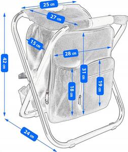 Wędkarskie składane krzesło z plecakiem - Rostok 3X