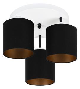 Lampa sufitowa biała trzypunktowa z czarnymi abażurami C-3030WE-SCSCSC