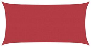 Żagiel przeciwsłoneczny, 160 g/m², czerwony, 3x6 m, hdpe