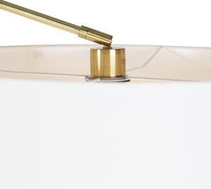 Nowoczesna lampa podłogowa złota z kloszem białym 50 cm regulowana - Editor Oswietlenie wewnetrzne