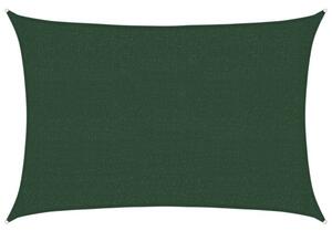 Żagiel przeciwsłoneczny, 160 g/m², ciemnozielony, 2,5x4 m, hdpe