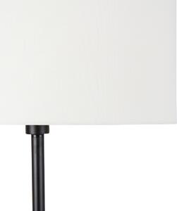 Lampa podłogowa czarna z białym kloszem 50 cm - Simplo Oswietlenie wewnetrzne